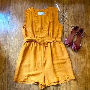 Anthro summer linen romper 🌻